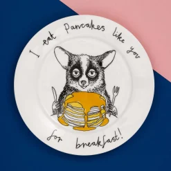 New I Eat Pancakes Like You For Breakfast! Side Plate, 20cm Tableware Brands|Made In The Uk