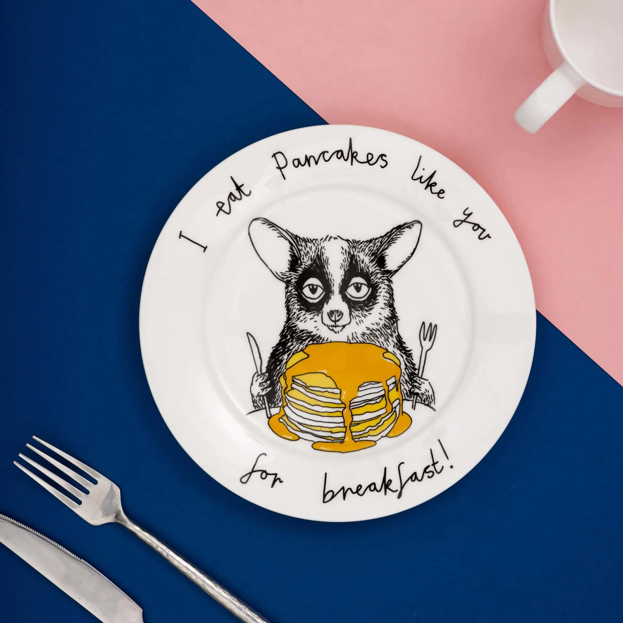 New I Eat Pancakes Like You For Breakfast! Side Plate, 20cm Tableware Brands|Made In The Uk