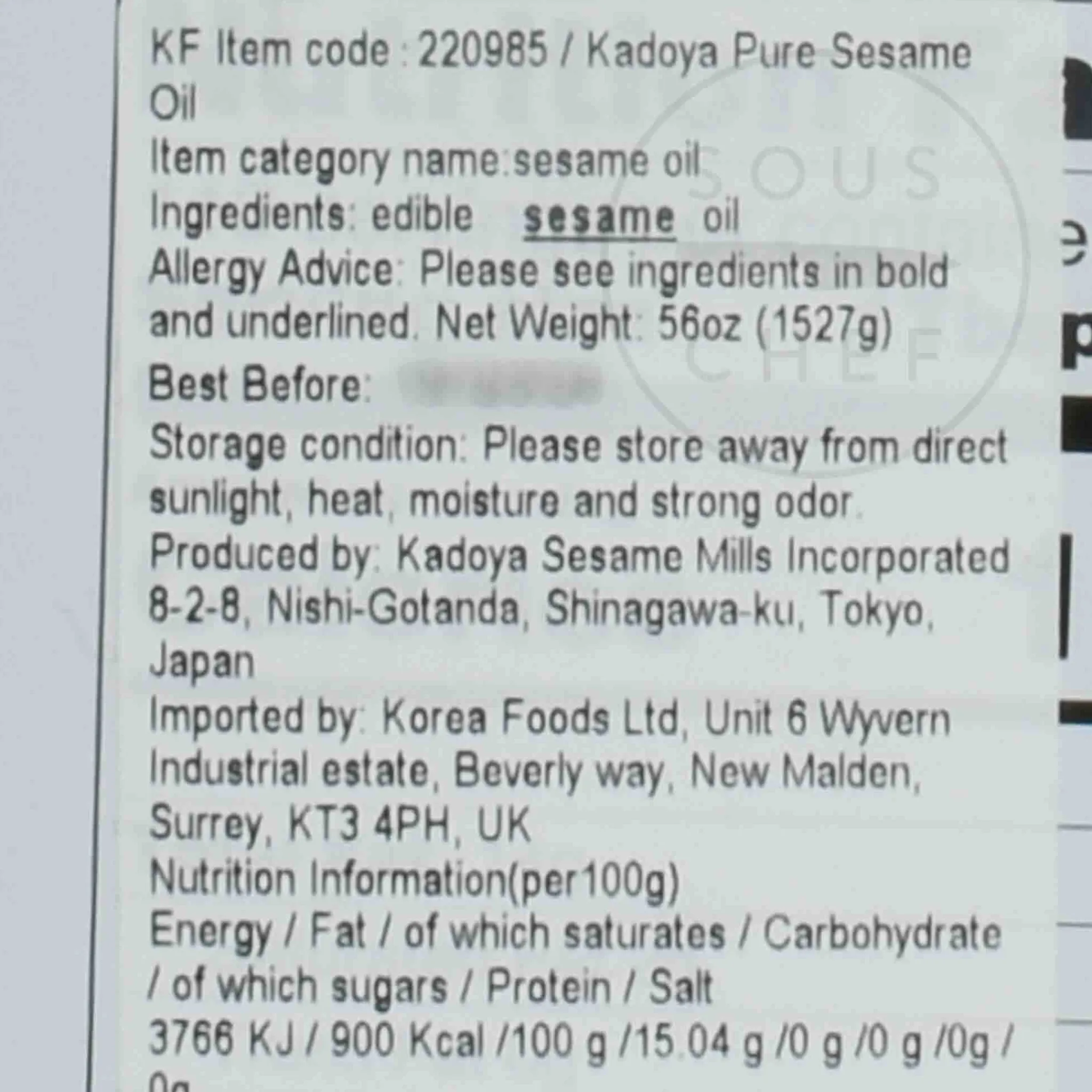 New Pure Sesame Oil, 1.6kg Ingredients Brands|Japanese Ingredients