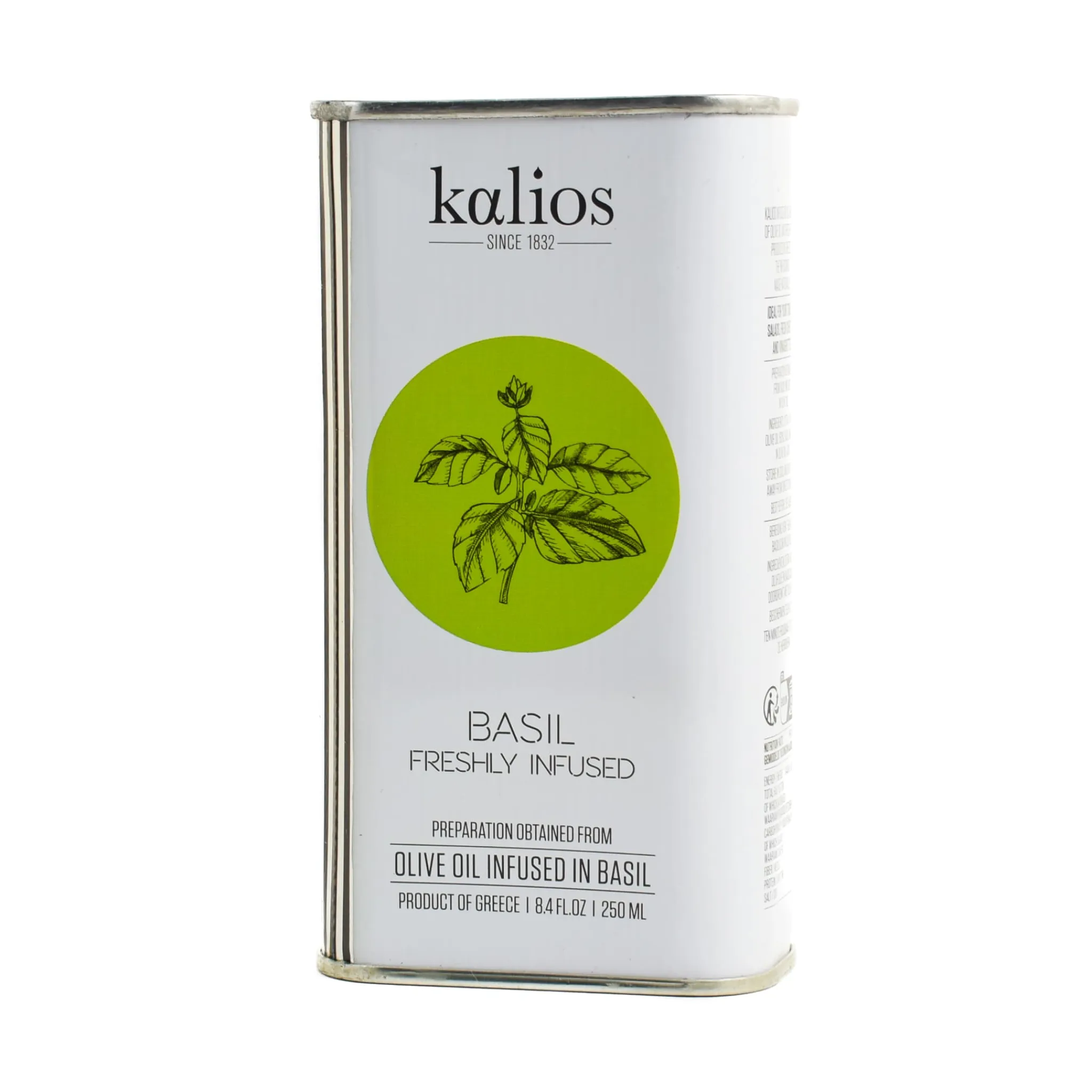 Outlet Basil Infused Extra Virgin Olive Oil, 250ml Ingredients Brands|Greek Ingredients