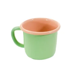 Sale Kapka x Sous Chef Colourblock Enamel Mug, Green & Pink, 350ml Crockery & Dinnerware|Tableware Brands