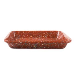 Discount x Sous Chef Rust Splatter Enamel Roasting & Serving Dish, 26cm Baking Supplies & Equipment