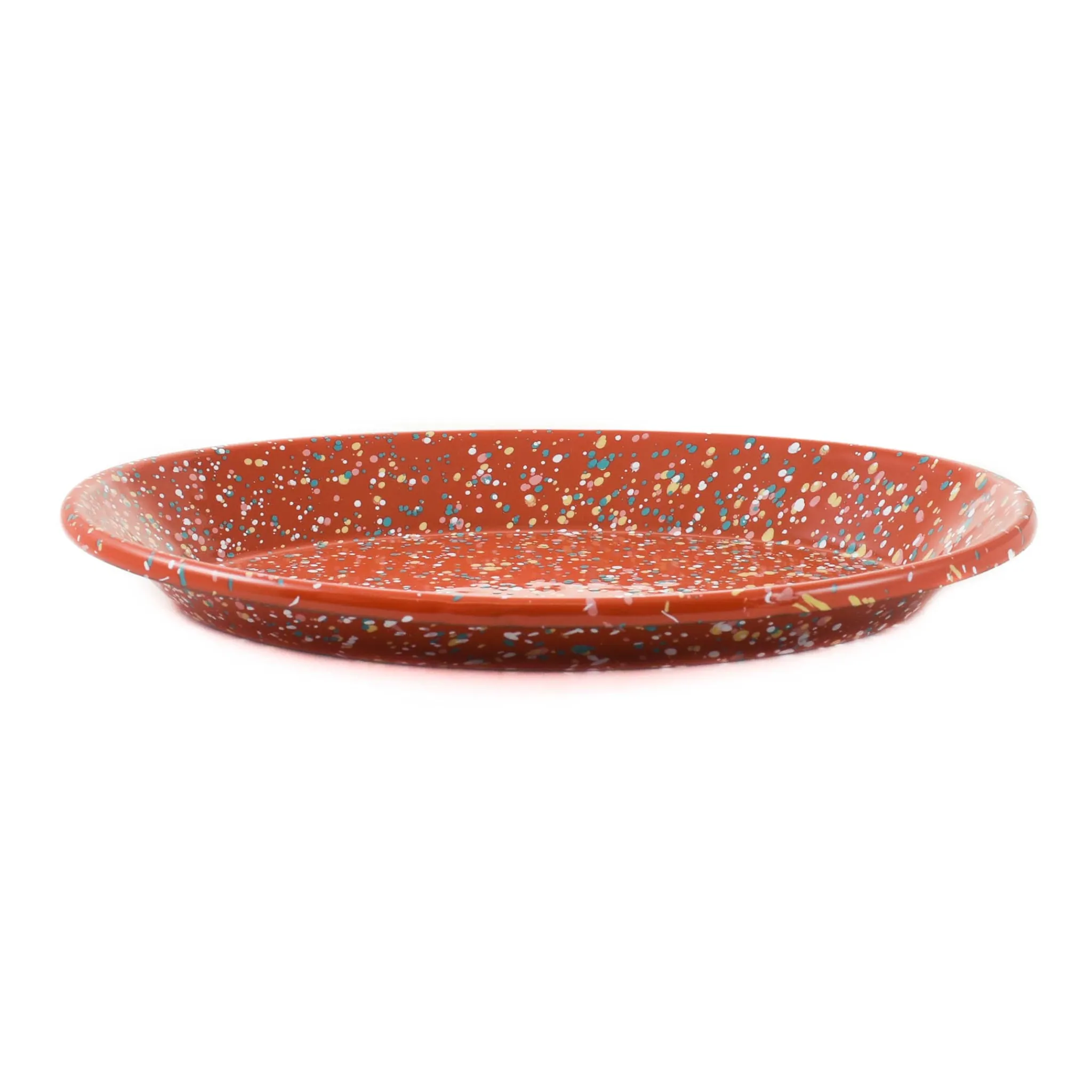 Clearance x Sous Chef Rust Splatter Enamel Oval Serving Tray, 31cm Tableware Brands