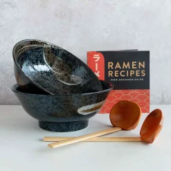 Karasuba-Iro Ramen Bowl Set Japanese Ingredients|Japanese Tableware