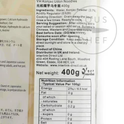 Best Konjac Udon Noodles, 400g Ingredients Brands