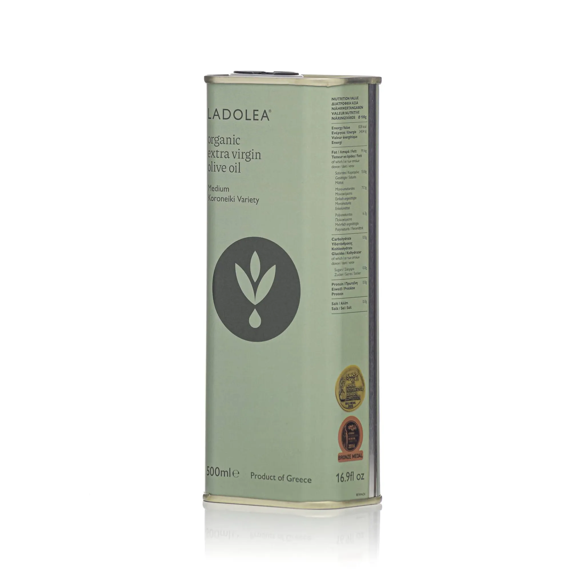 Discount Organic Greek Koroneiki Medium Extra Virgin Olive Oil Tin, 500ml Ingredients Brands|Greek Ingredients