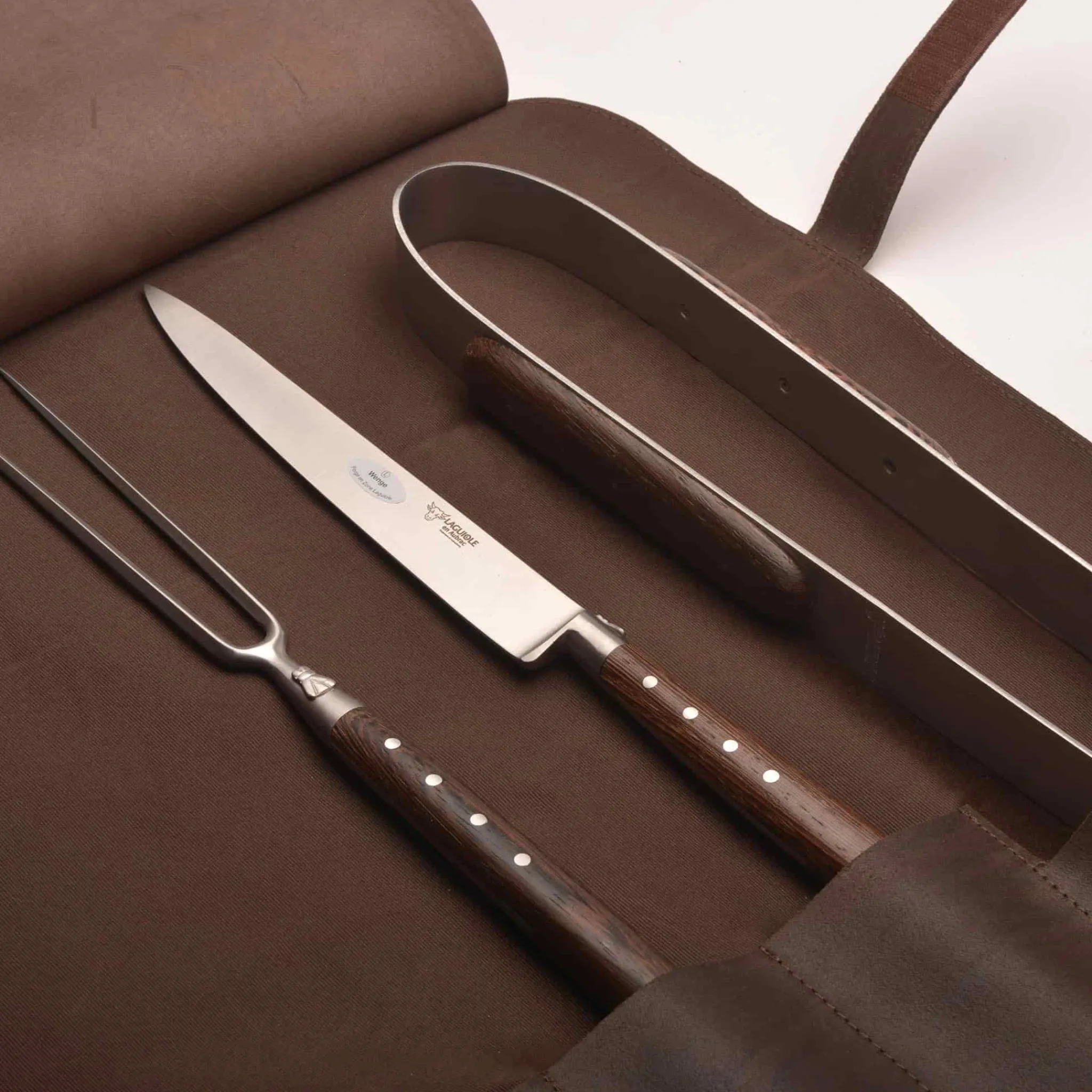 Best BBQ Set with Leather Roll Bbq & Smoking