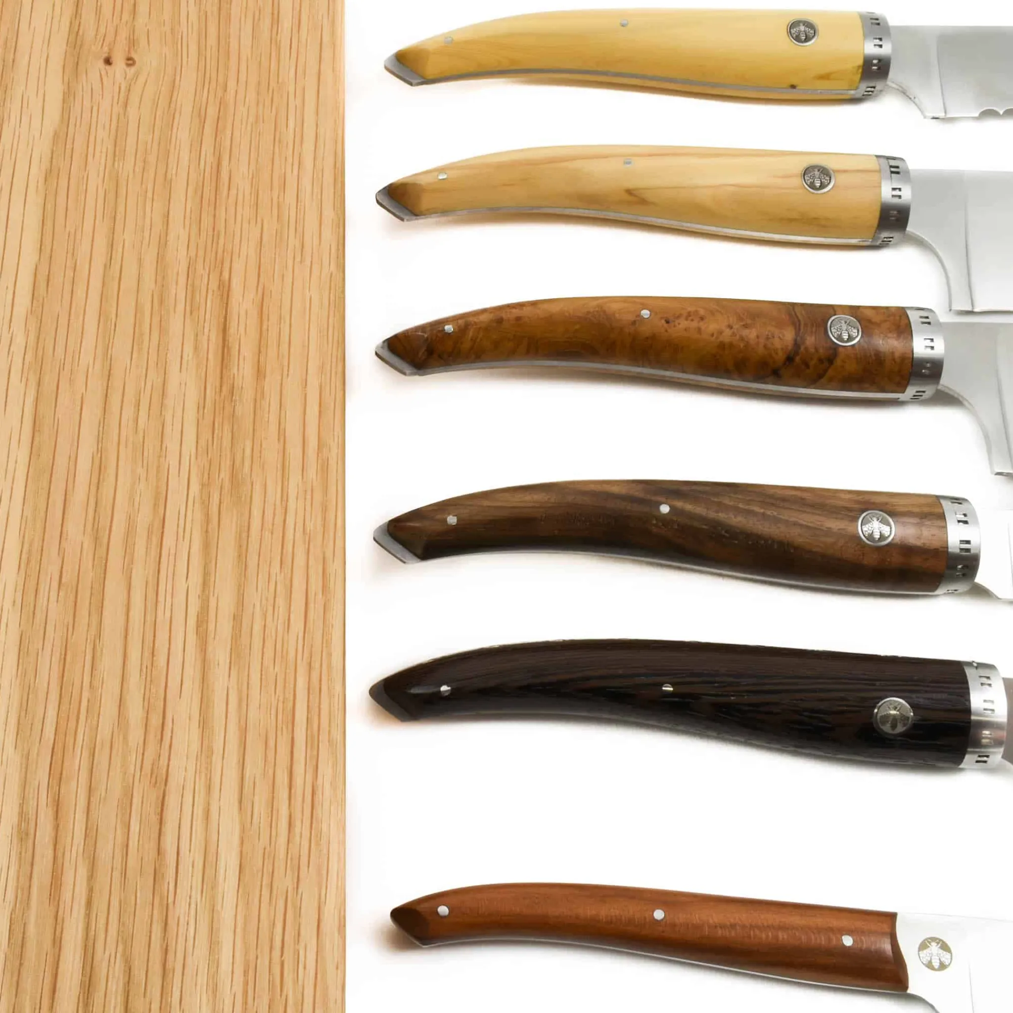 Outlet Gourmet Knife Block of 6 Kitchen Knives, Mixed Woods French Ingredients|Kitchen Knives