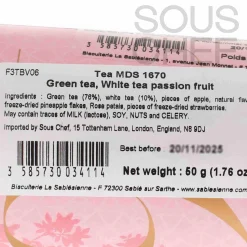 New Green & White Tea with Passion Fruit, 50g Ingredients Brands|French Ingredients