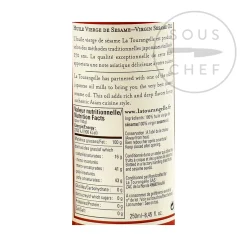 Virgin Sesame Oil, 250ml Ingredients Brands|French Ingredients