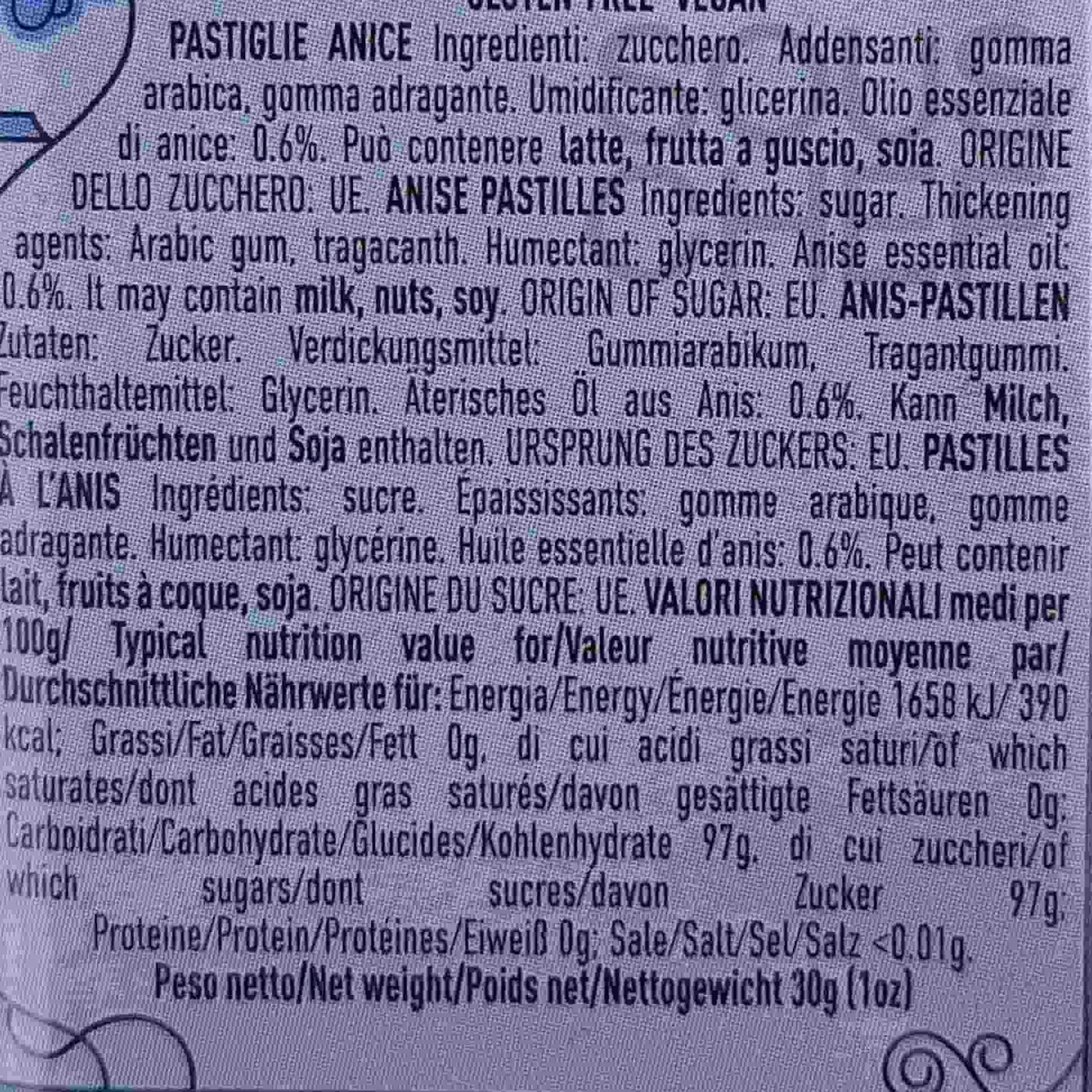 Sale Anise Pastilles in Classic Tin, 30g Italian Ingredients|Chocolate & Sweets