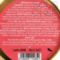 Outlet Cherry Pastilles in Nathalie Lete Round Gift Tin, 60g Ingredients Brands|Italian Ingredients
