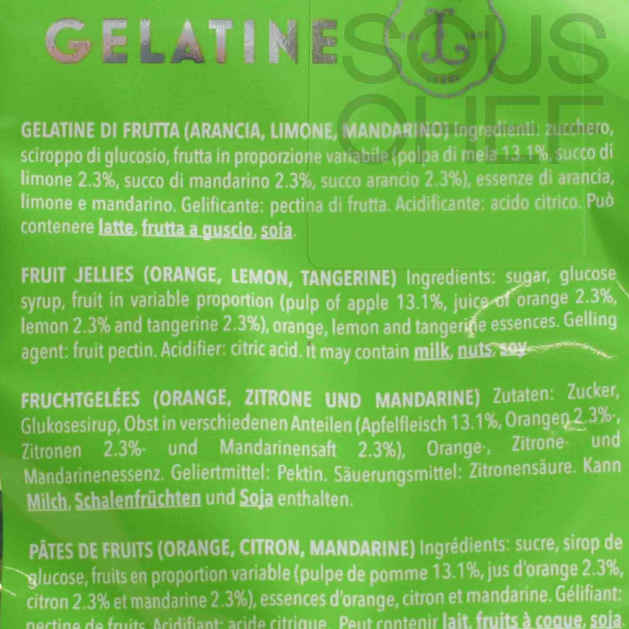 Clearance Citrus Fruit Jellies, 150g Italian Ingredients|Chocolate & Sweets