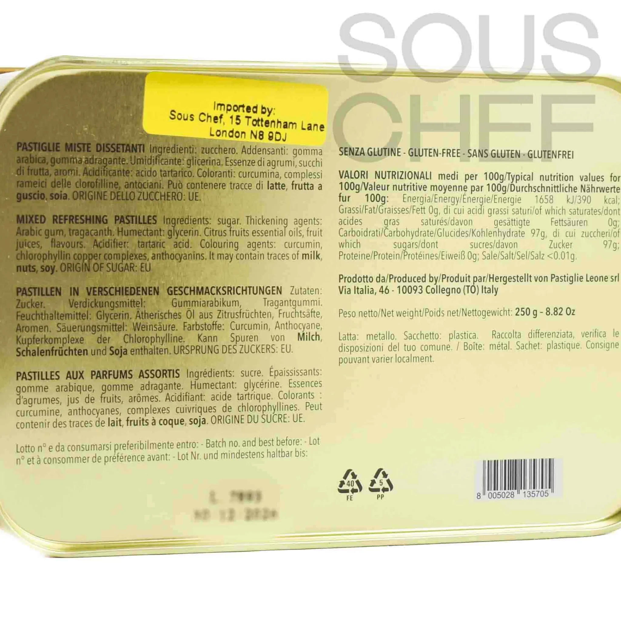 Outlet Mixed Refreshing Pastilles in Gift Box, 250g Ingredients Brands|Chocolate & Sweets