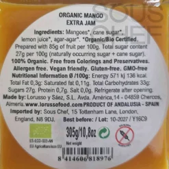 New Organic Artisanal Mango Jam, 305g Ingredients Brands|Jam, Honey & Spreads