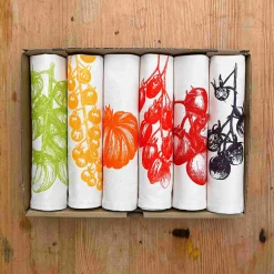 Best Set of 6 Tomato Napkins Table Setting|Kitchen Textiles & Clothing