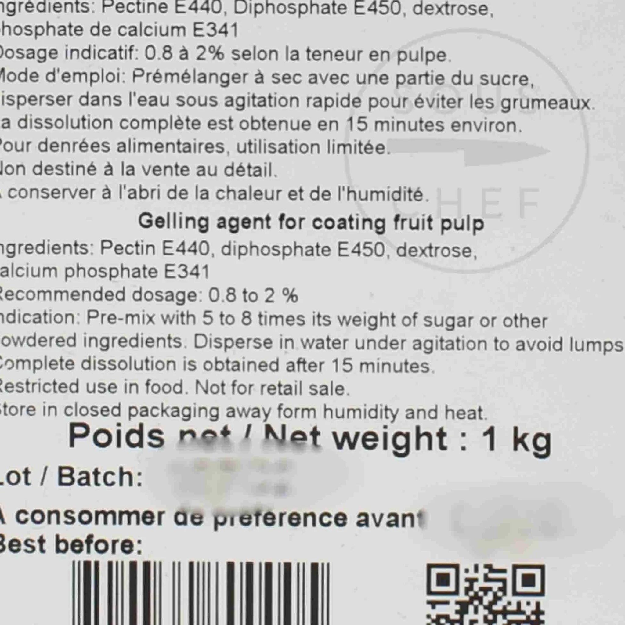 Pectine NH Nappage, 1kg Ingredients Brands|Baking Ingredients