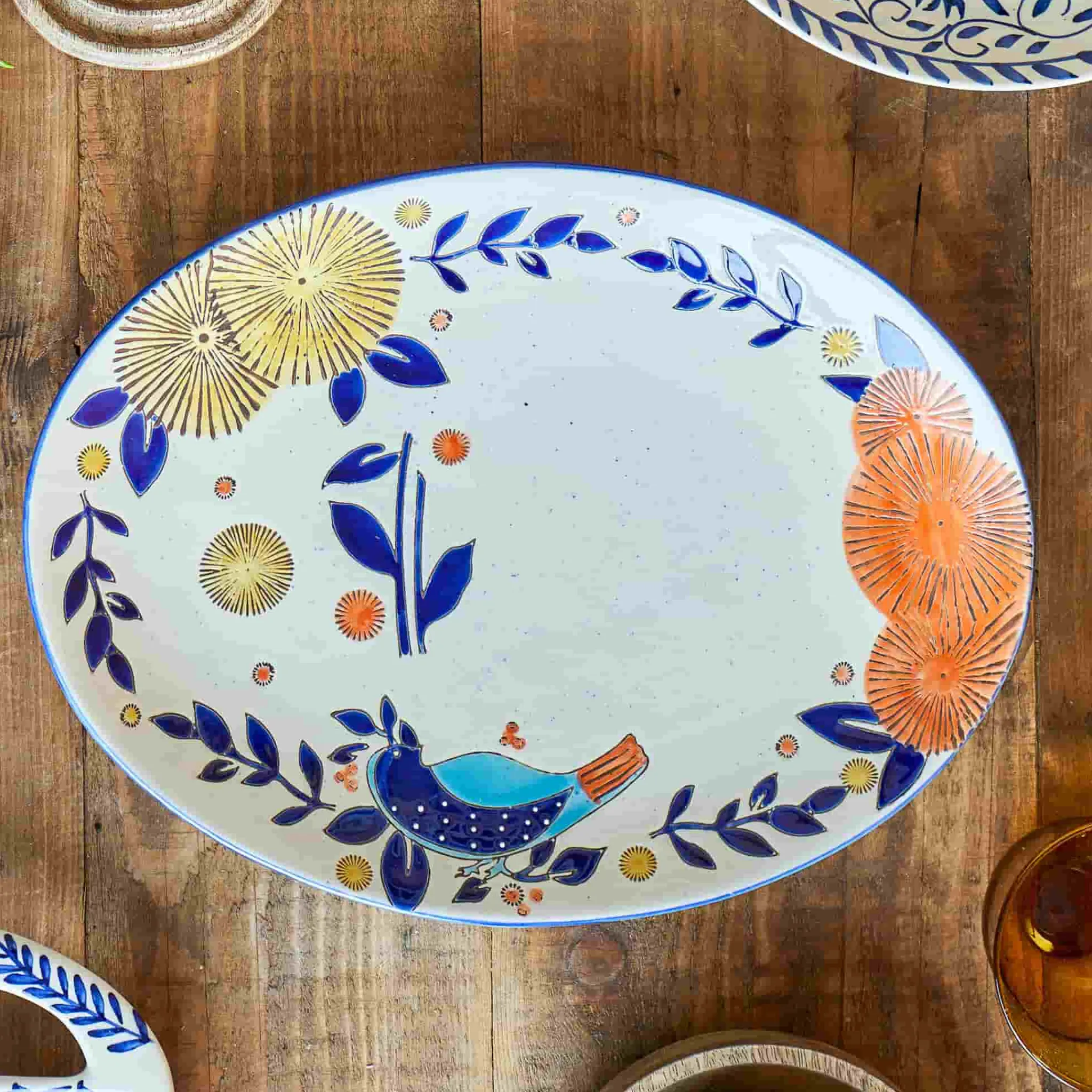 New Lynna Floral Serving Plate, 34cm Serveware|Tableware Brands