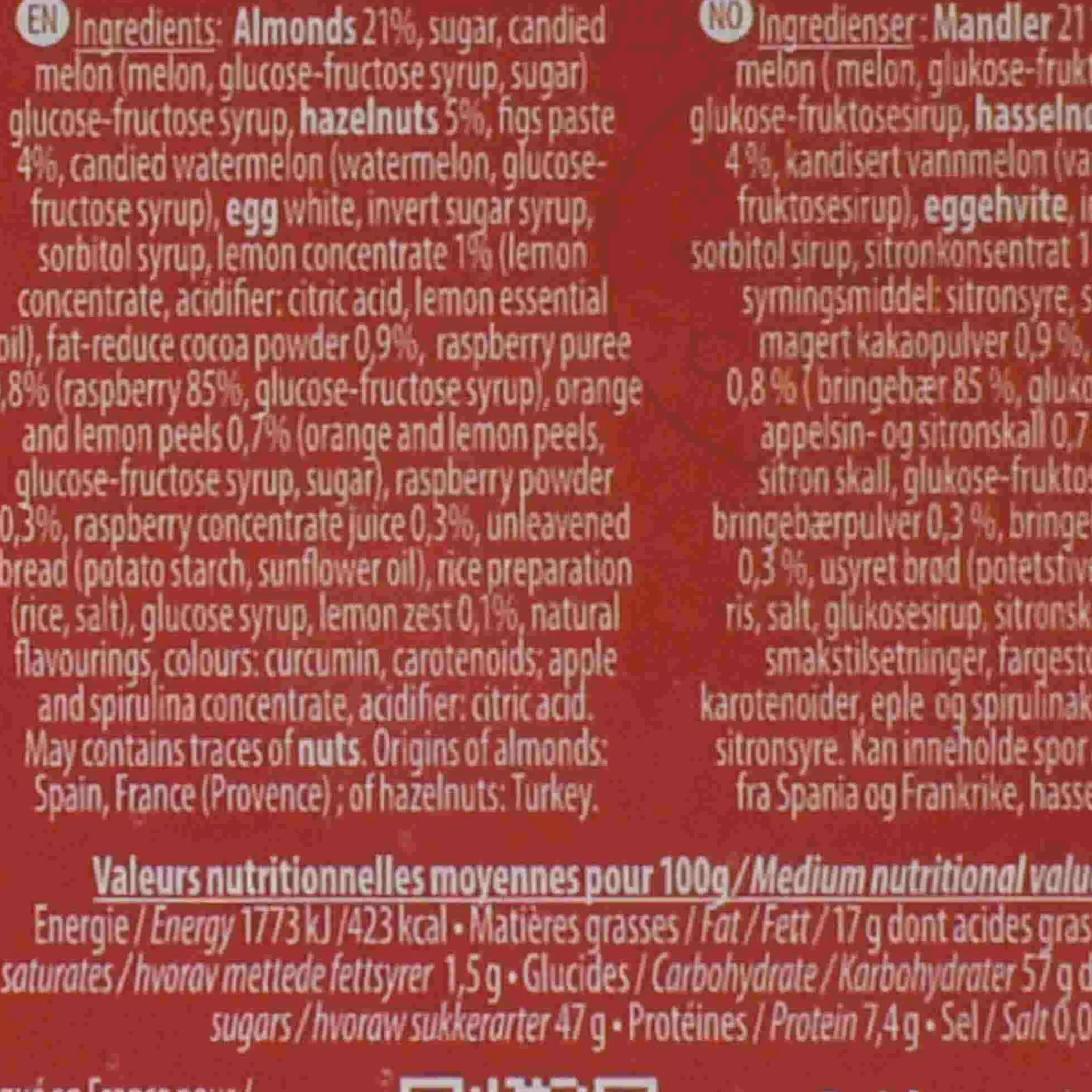Clearance Assorted Calisson 5 Flavours, 125g Ingredients Brands|French Ingredients