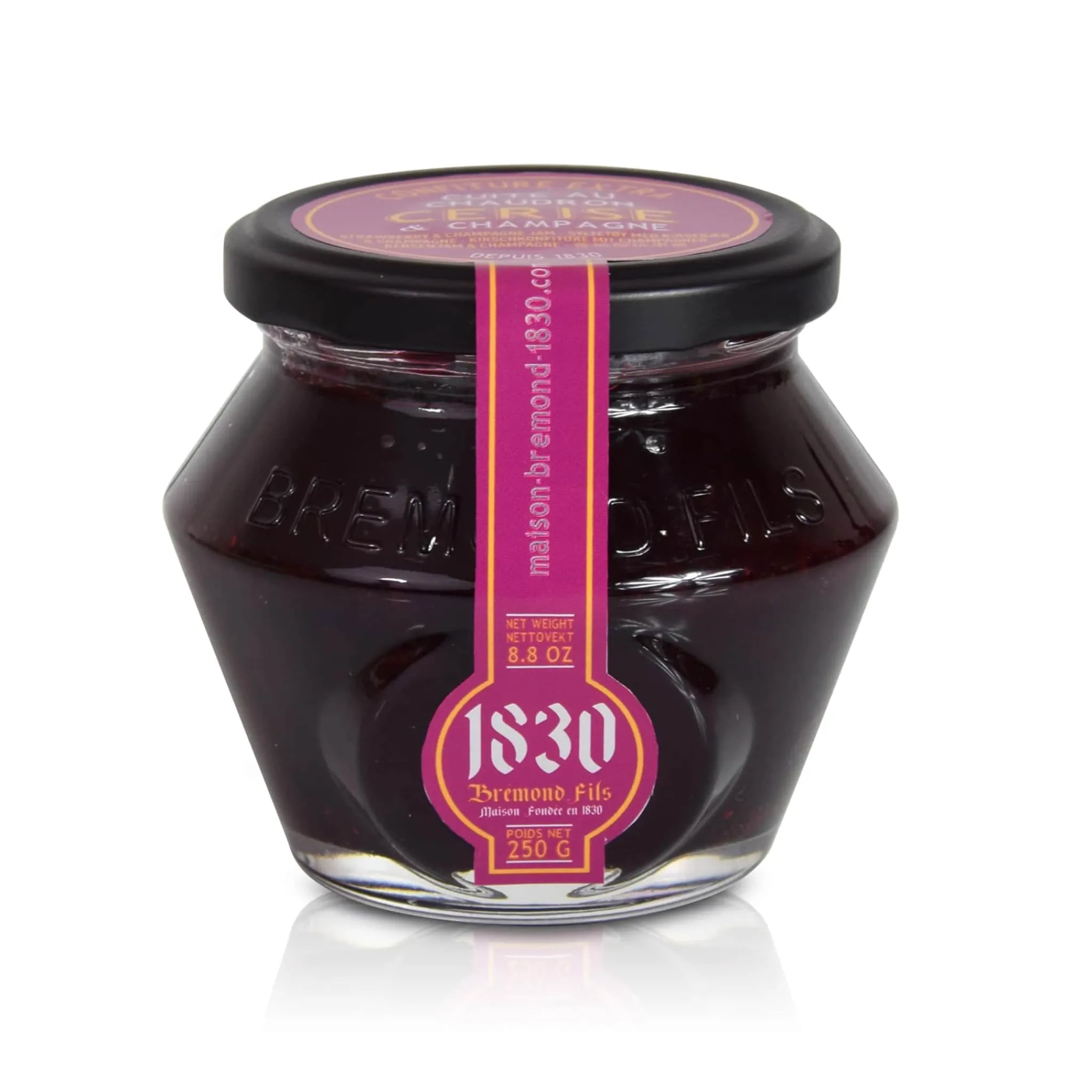 Outlet Cherry & Champagne Jam, 250g Ingredients Brands|French Ingredients