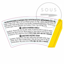 Clearance Chestnut Cream With Vanilla, 250g Ingredients Brands|French Ingredients