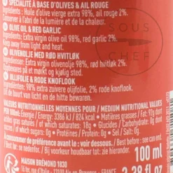 Discount Extra Virgin Olive Oil with Red Garlic, 100ml Ingredients Brands|French Ingredients