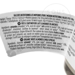 Sale Organic White Almonds And Milk Spread, 220g Ingredients Brands|French Ingredients