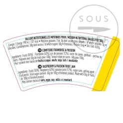 New Raspberry & Passion Fruit Jam, 250g Ingredients Brands|French Ingredients