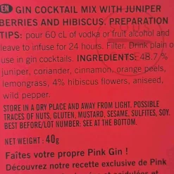 Make Your Own Pink Gin Infusion, 40g Ingredients Brands|Drinks