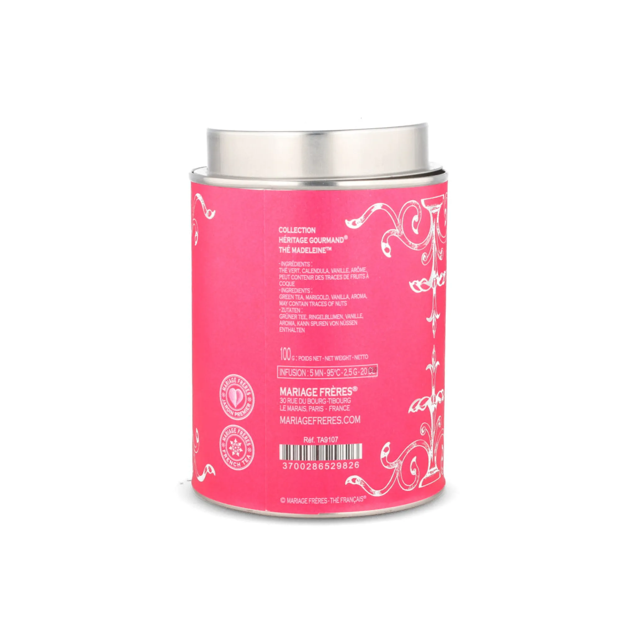 Clearance Heritage Gourmand Madeleine Green Loose Tea, 100g Ingredients Brands|Drinks