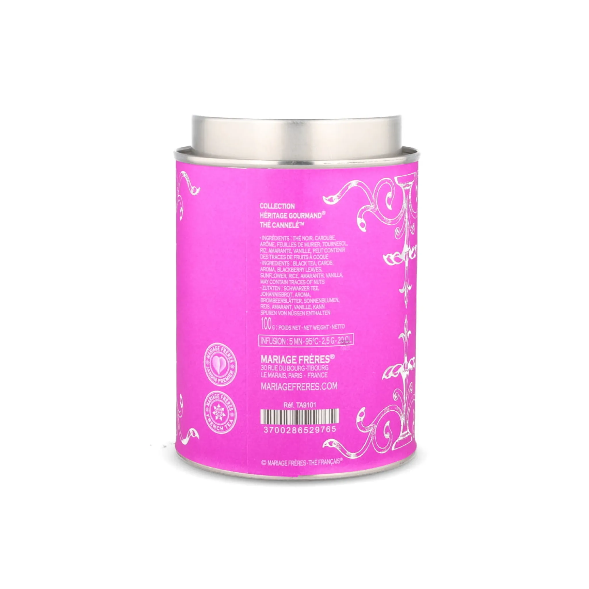 Hot Heritage Gourmand Cannele Black Loose Tea, 100g Ingredients Brands|Drinks