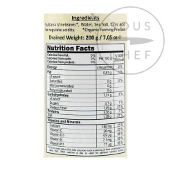 Organic Vine Leaves in Brine Ingredients Brands|Greek Ingredients