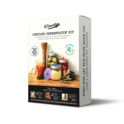 Complete At Home Wide Mouth Fermentation Kit Pickling, Preserving & Fermenting Jars|Recipe Kits