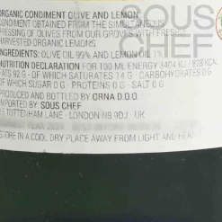 Hot Organic Lemon Flavoured Olive Oil, 250ml Ingredients Brands|Oil, Vinegar & Dressings