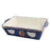 Hot Gallina Blue Rectangular Roasting Dish Baking Supplies & Equipment