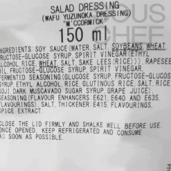 Discount Yuzu Citrus Salad Dressing, 150ml Ingredients Brands|Japanese Ingredients