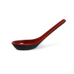 New Melamine Red & Black Soup Spoon Tableware Brands|Japanese Ingredients