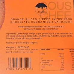 9 Piece Dark Chocolate Dipped Orange Slices Ingredients Brands|Made In The Uk