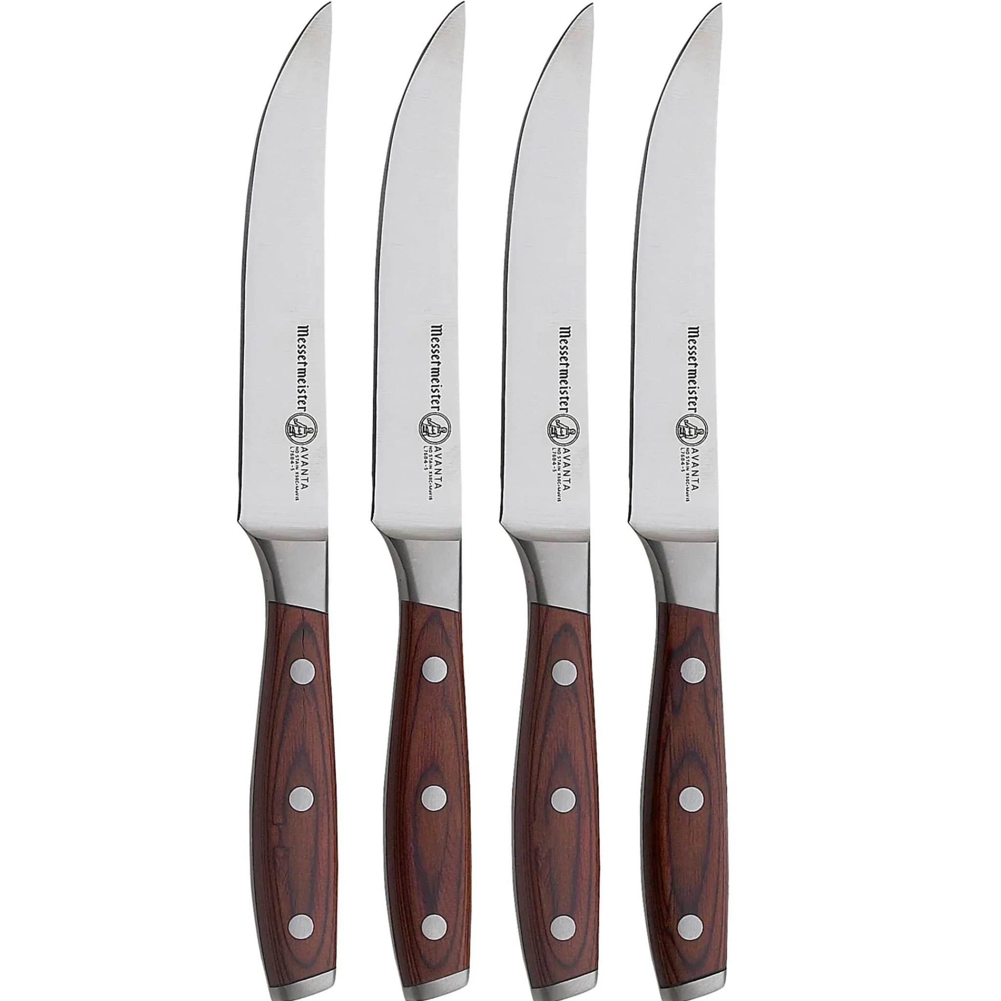 Best Avanta Pakkawood 4 Piece Steak Knife Set, Brown Kitchen Knives