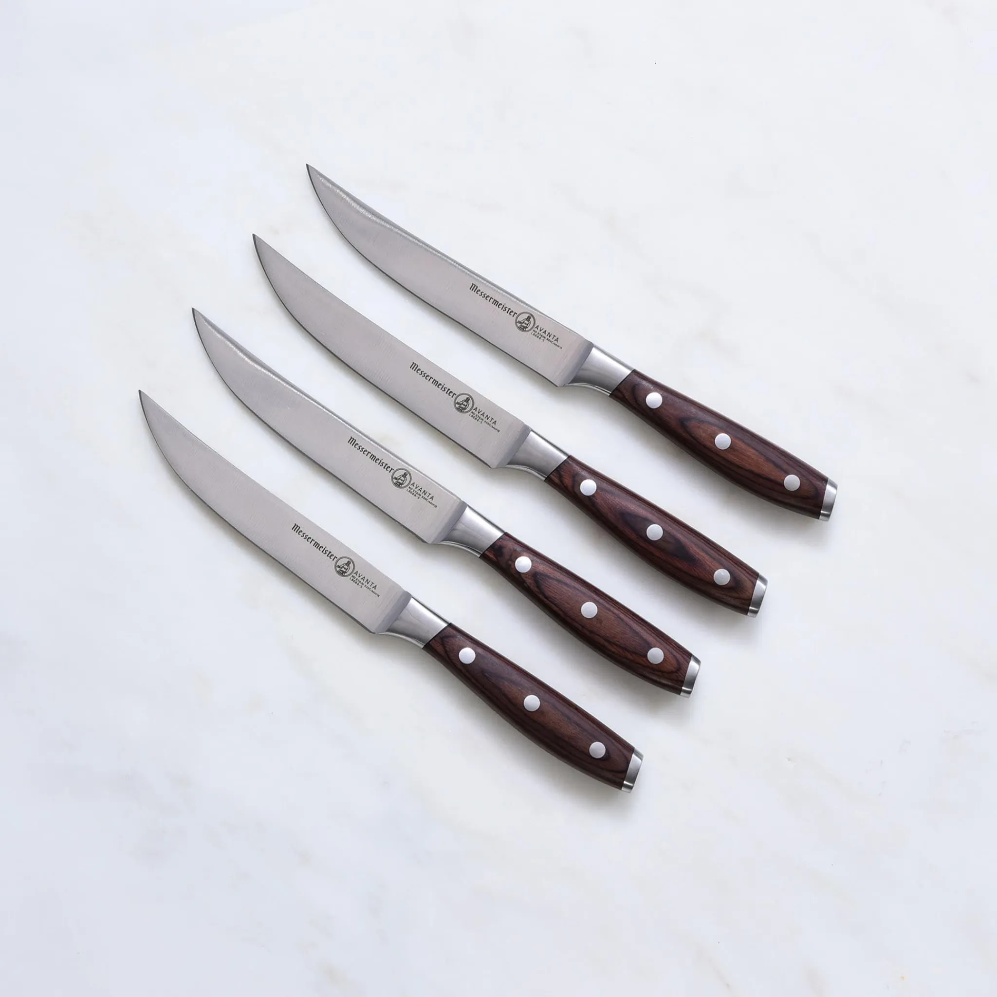 Best Avanta Pakkawood 4 Piece Steak Knife Set, Brown Kitchen Knives