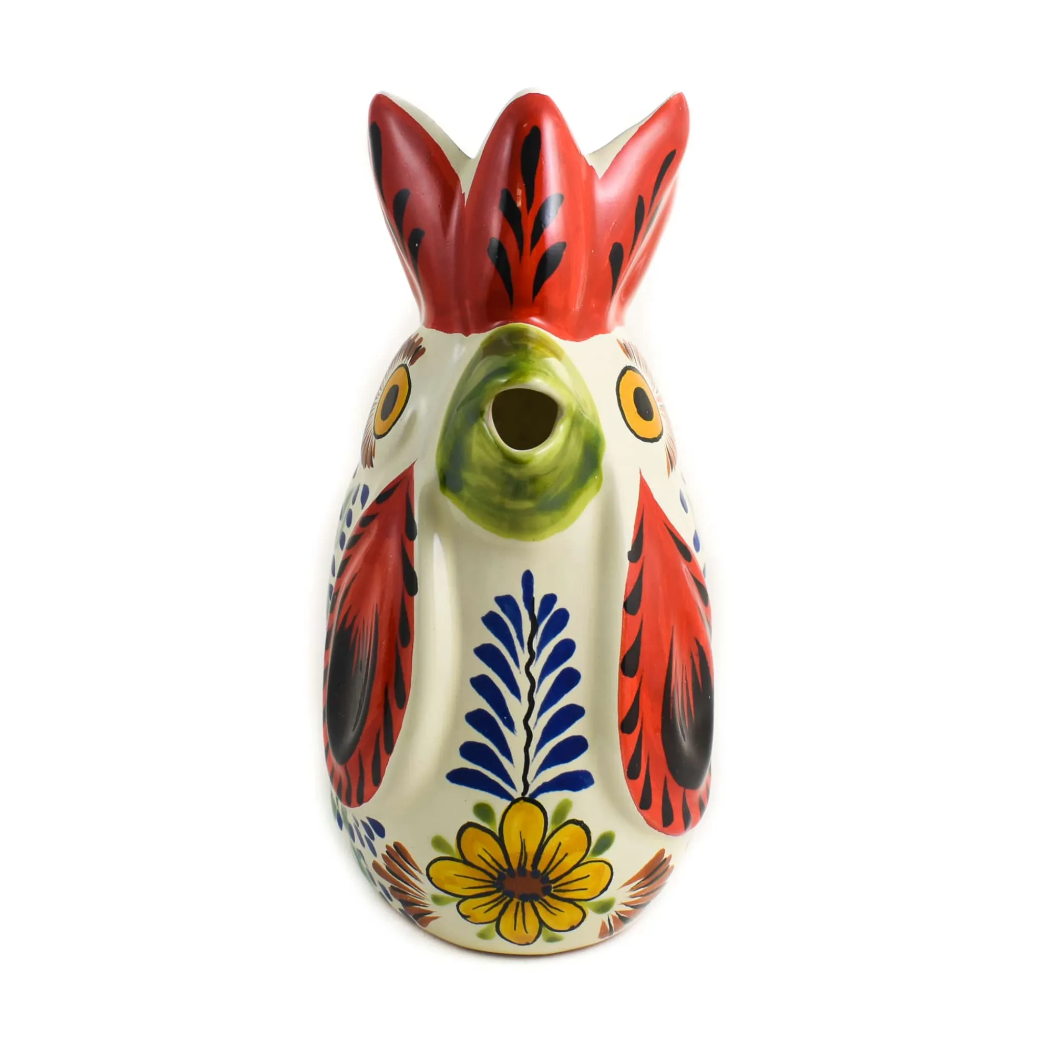Online Mexican Hand Painted Blue Rooster Pitcher Mexican Ingredients|Jugs & Bottles