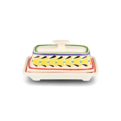 New Mexican Hand Painted Butter Dish, 18.5x10cm Tableware Brands