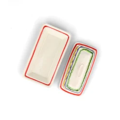 New Mexican Hand Painted Butter Dish, 18.5x10cm Tableware Brands