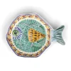 Hot Mexican Hand Painted Green & Blue Fish Dish, 25.5cm Plates|Crockery & Dinnerware