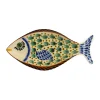 Outlet Mexican Hand Painted Green Fish Serving Dish, 14x25cm Mexican Ingredients|Tableware Brands