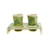 Mexican Hand Painted Green Tequila Cup Set Mexican Ingredients|Tableware Brands