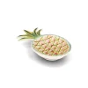 Hot Mexican Hand Painted Purple and Yellow Pineapple Large Plate, 23cm Plates|Crockery & Dinnerware