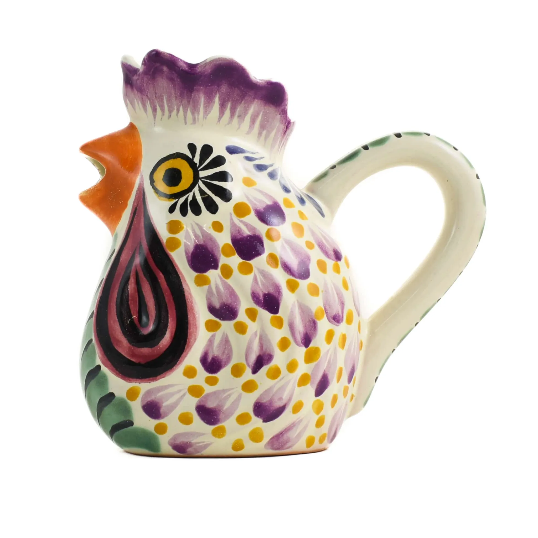 Clearance Mexican Hand Painted Rooster Milk Jug Mexican Ingredients|Jugs & Bottles