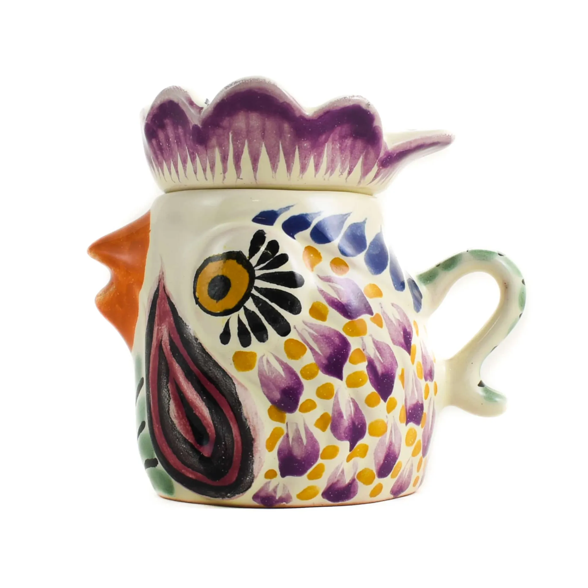 Outlet Mexican Hand Painted Rooster Sugar Bowl Mexican Ingredients|Tableware Brands