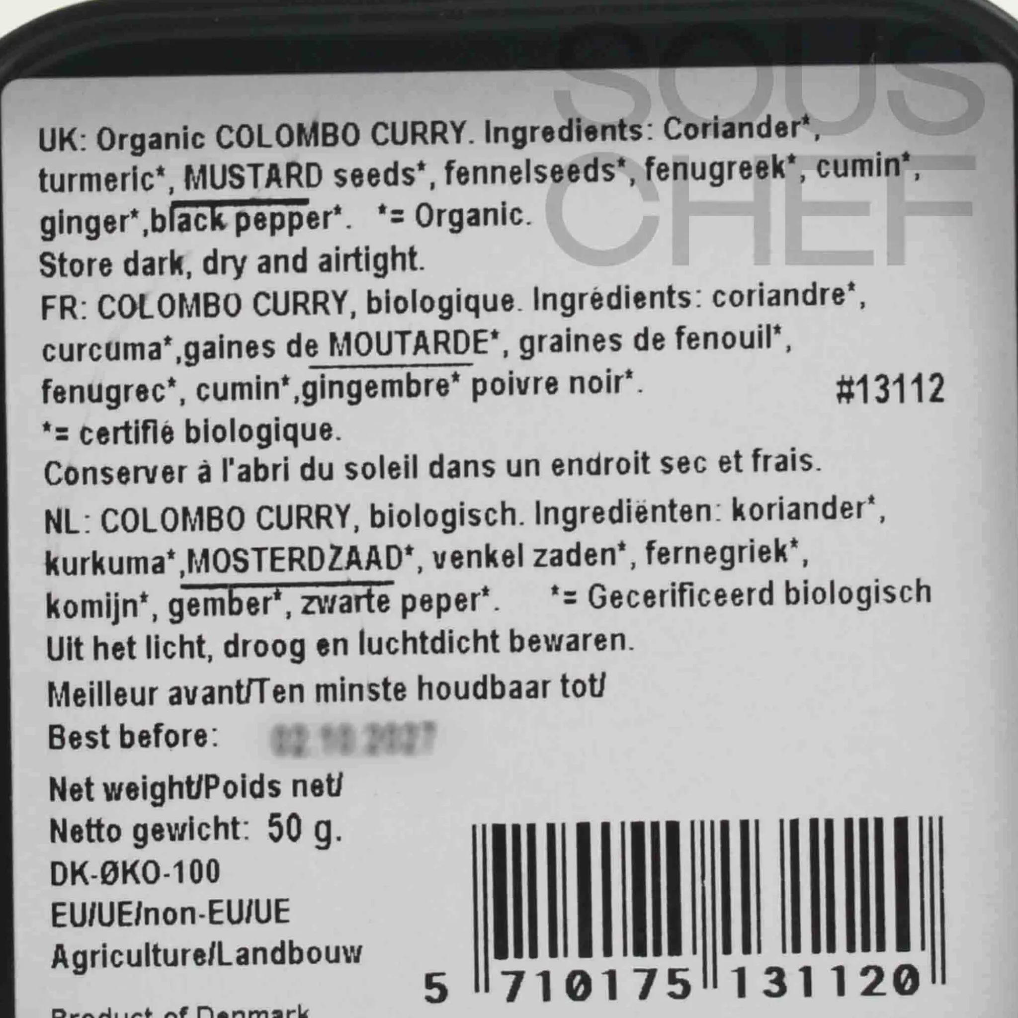 Sale Organic Colombo Curry, 50g Caribbean Ingredients|Herbs & Spices